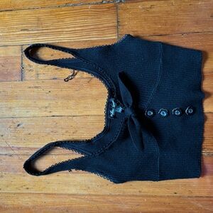 Black For Love and Lemons Cropped Tank